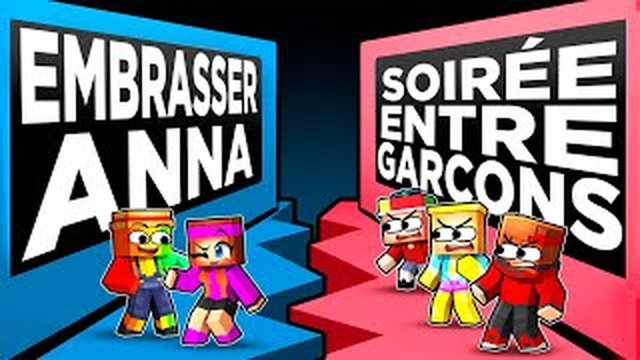 Thumbnail de Faire une SOIRÉE entre Garçons ou EMBRASSER Anna sur Minecraft !