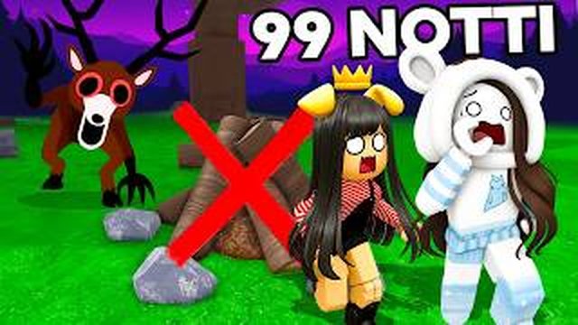 Thumbnail de Cosa succede 99 notti nella foresta senza fuoco su roblox?