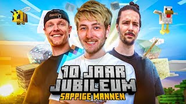 Thumbnail de SAPPIGE MANNEN 10 JAAR MINECRAFT JUBILEUM ft. @EnzoKnol  & @LinkTijger