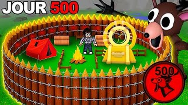 Thumbnail de J’ai construit une Base ULTRA SÉCURISÉ pour Survivre 500 Nuits dans La FORÊT ! (Roblox)