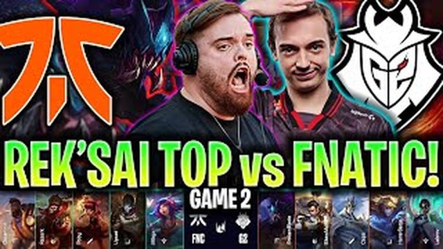 Thumbnail de G2 SACA REK'SAI TOP CONTRA FNATIC! 😱CASTEO IBAI!🔥 - FNC vs G2 Game 2 LEC 2025 ESPAÑOL KNEKRO